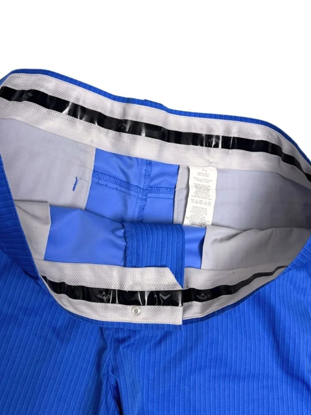CALLAWAY Golf Shorts Blue Casual Summer Activewear Striped Shorts Mens Medium